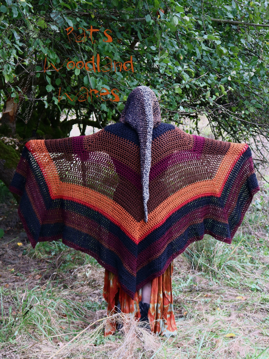 Hooded Cloak - Fall Harvest - Magical Pointed Hood