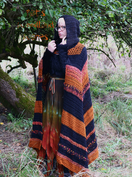 Hooded Cloak - Midnight Pumpkin