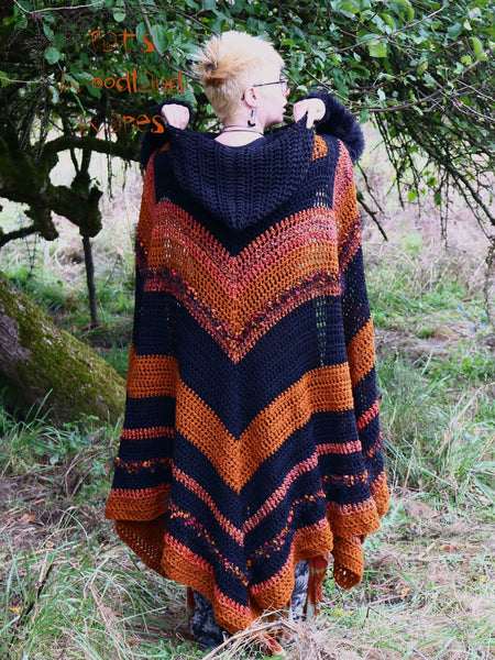 Hooded Cloak - Midnight Pumpkin