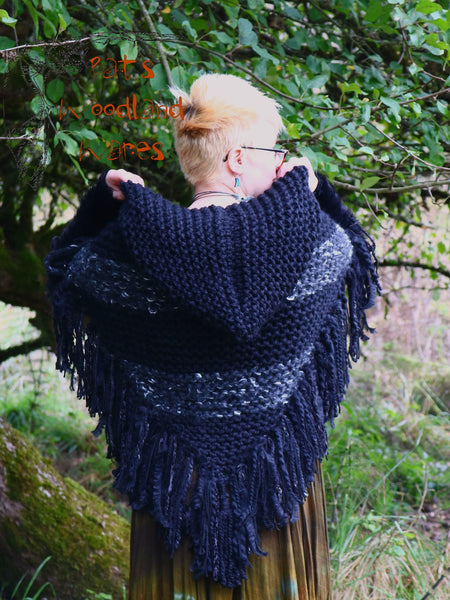 Hooded Fringe Shawl - Misfortune