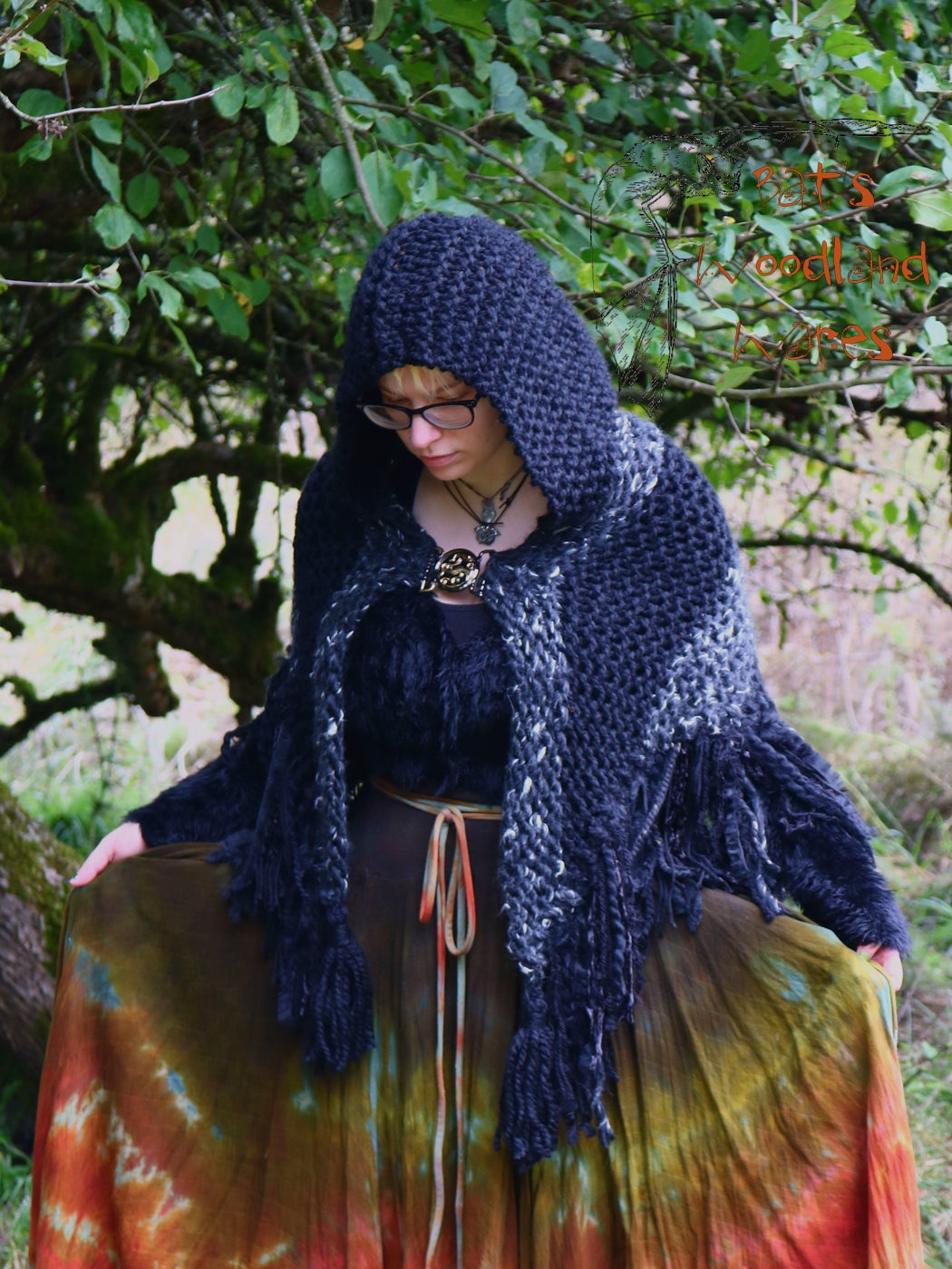 Hooded Fringe Shawl - Misfortune