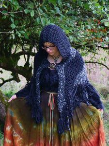 Hooded Fringe Shawl - Misfortune