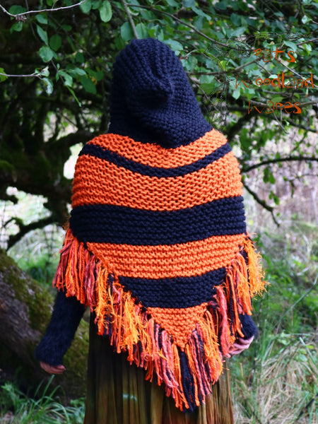 Hooded Fringe Shawl - Hallows Hollow