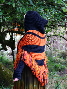 Hooded Fringe Shawl - Hallows Hollow