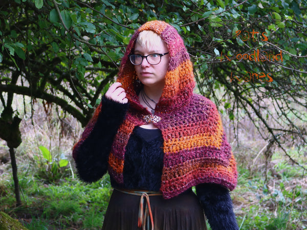 Hooded Capelet - Golden Sunset