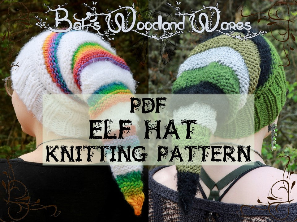PDF - Elf Hat Knitting Pattern (Instant Download)