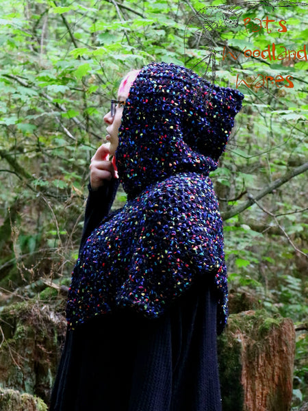 Hooded Capelet - Vortex (vegan)