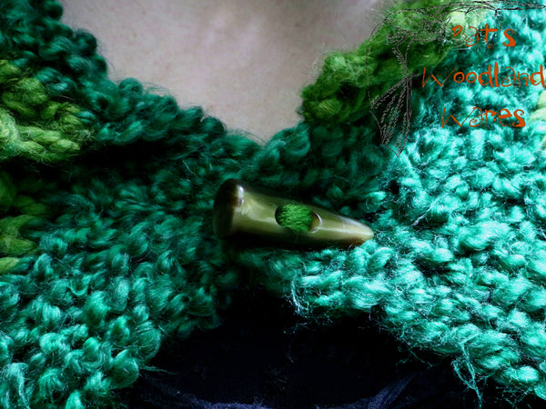 Hooded Fringe Shawl - Gnome Garden