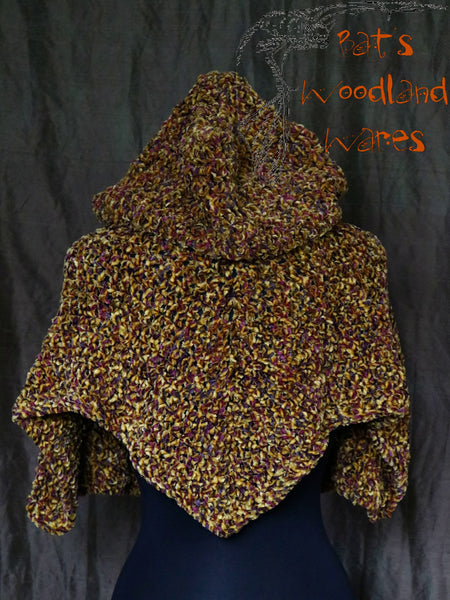 Hooded Capelet - Cheetah (vegan)