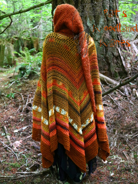 Hooded Cloak - Pumpkin Patch