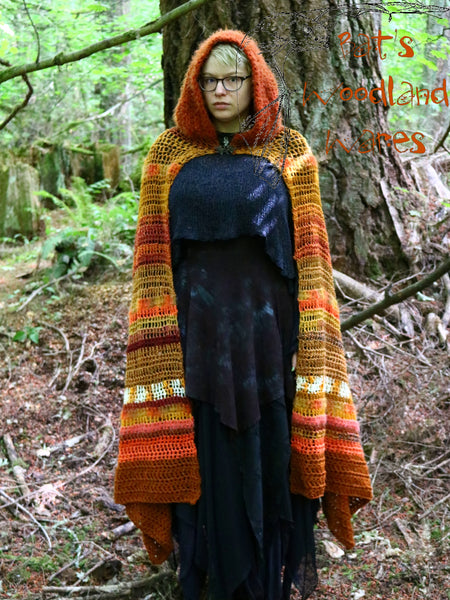 Hooded Cloak - Pumpkin Patch