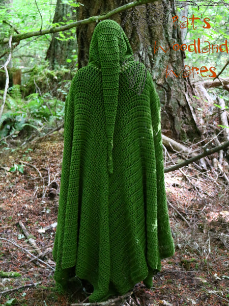 Hooded Cloak - Grassy Knoll (vegan)