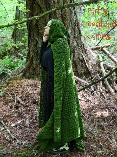 Hooded Cloak - Grassy Knoll (vegan)