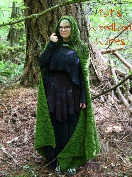 Hooded Cloak - Grassy Knoll (vegan)