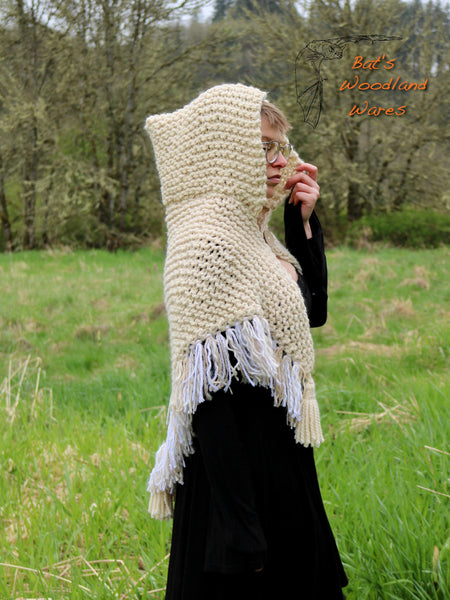 Hooded Fringe Shawl - Mormont