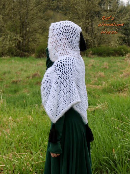 Hooded Capelet - Ghost