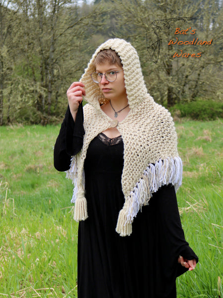 Hooded Fringe Shawl - Mormont