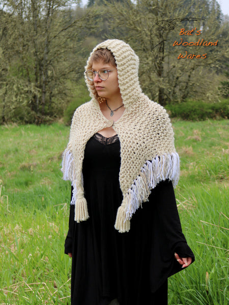 Hooded Fringe Shawl - Mormont