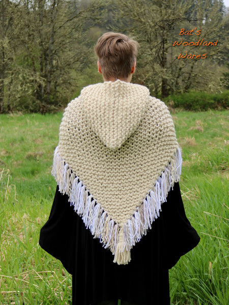 Hooded Fringe Shawl - Mormont